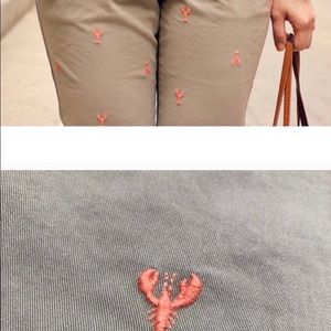 Old Navy Khaki Lobster Embroidered Boyfriend Chino